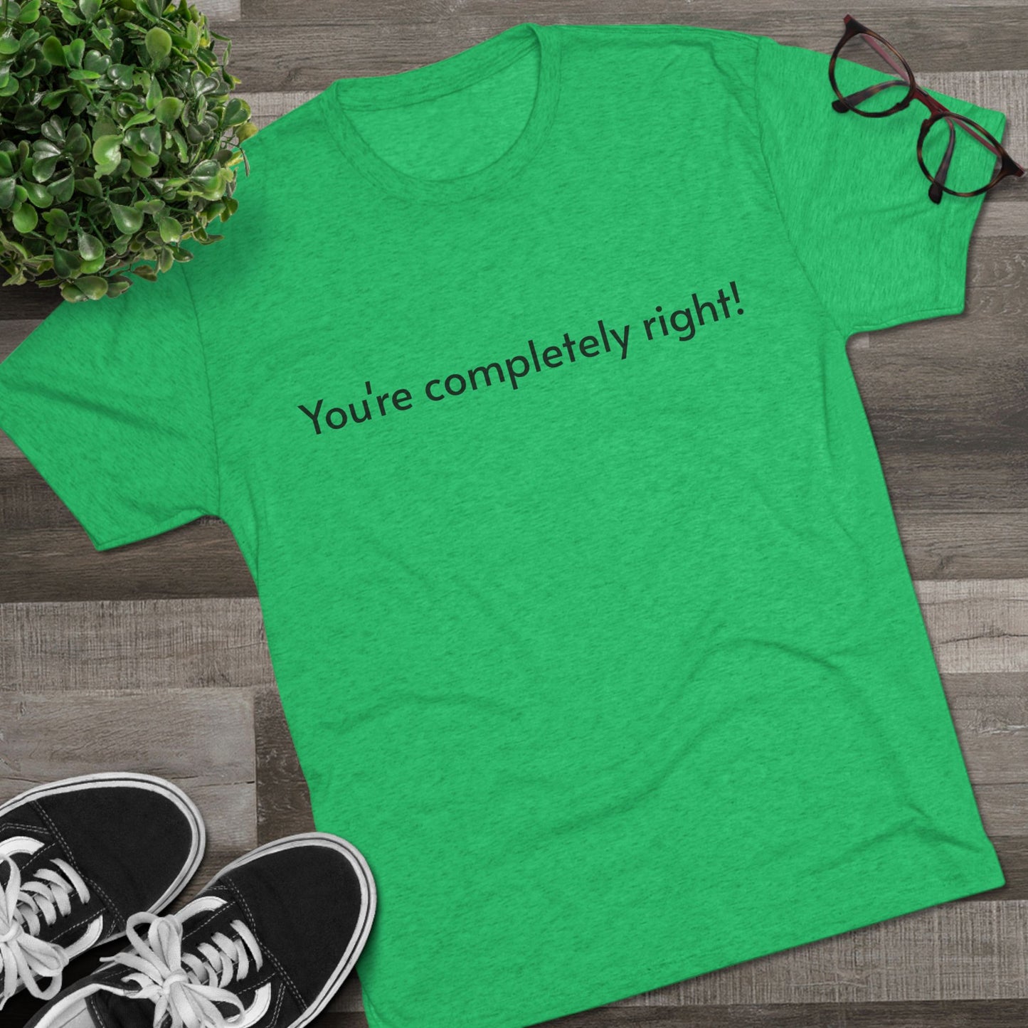 You're Completely Right Tee – Minimalist AI Statement T‑Shirt