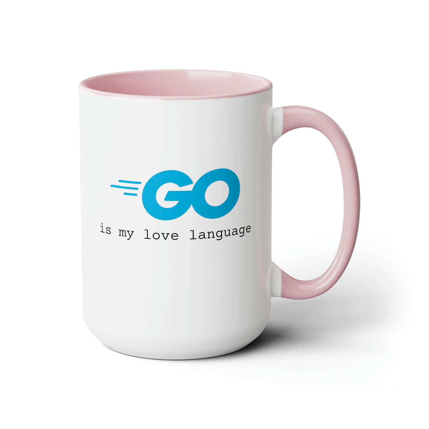 Go is My Love Language, Two-Tone Coffee Mug, 15oz