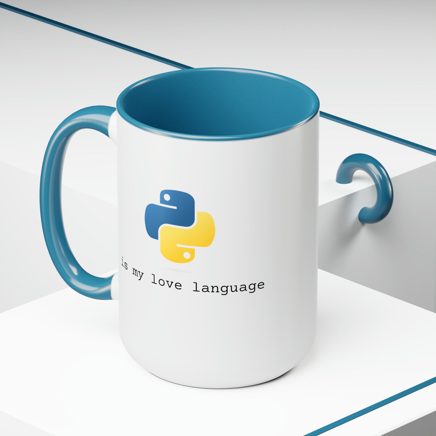 Python is My Love Language, Two-Tone Coffee Mug, 15oz