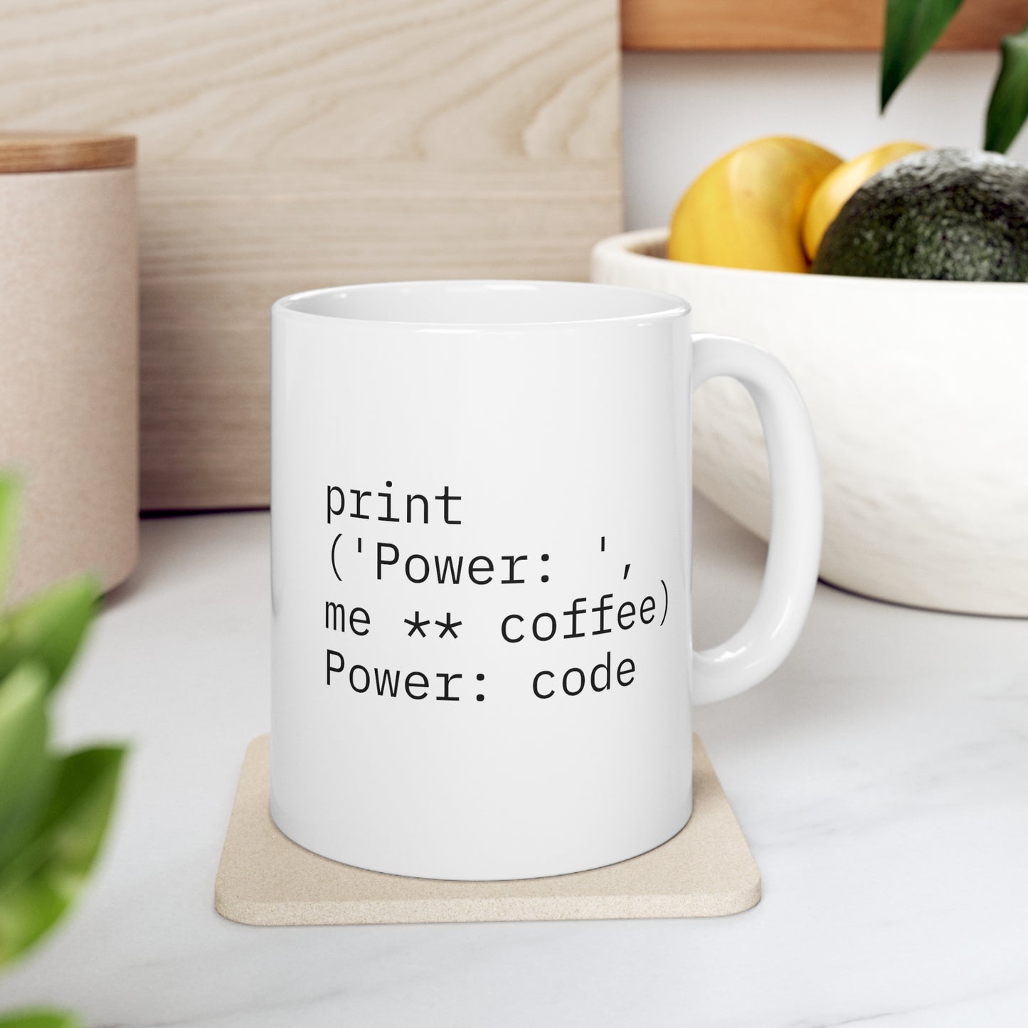 To the Power of Code, Ceramic Mug 11oz