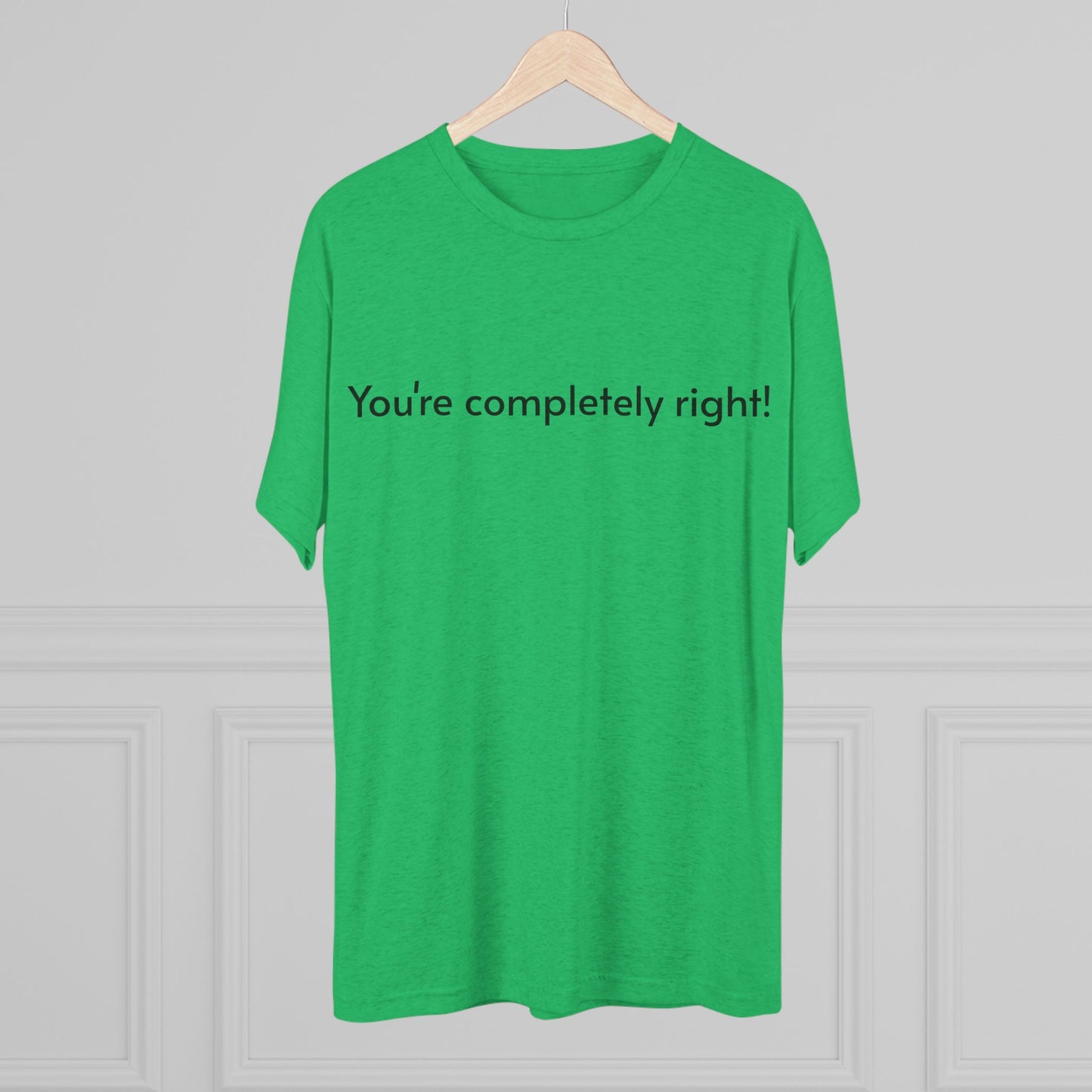You're Completely Right Tee – Minimalist AI Statement T‑Shirt