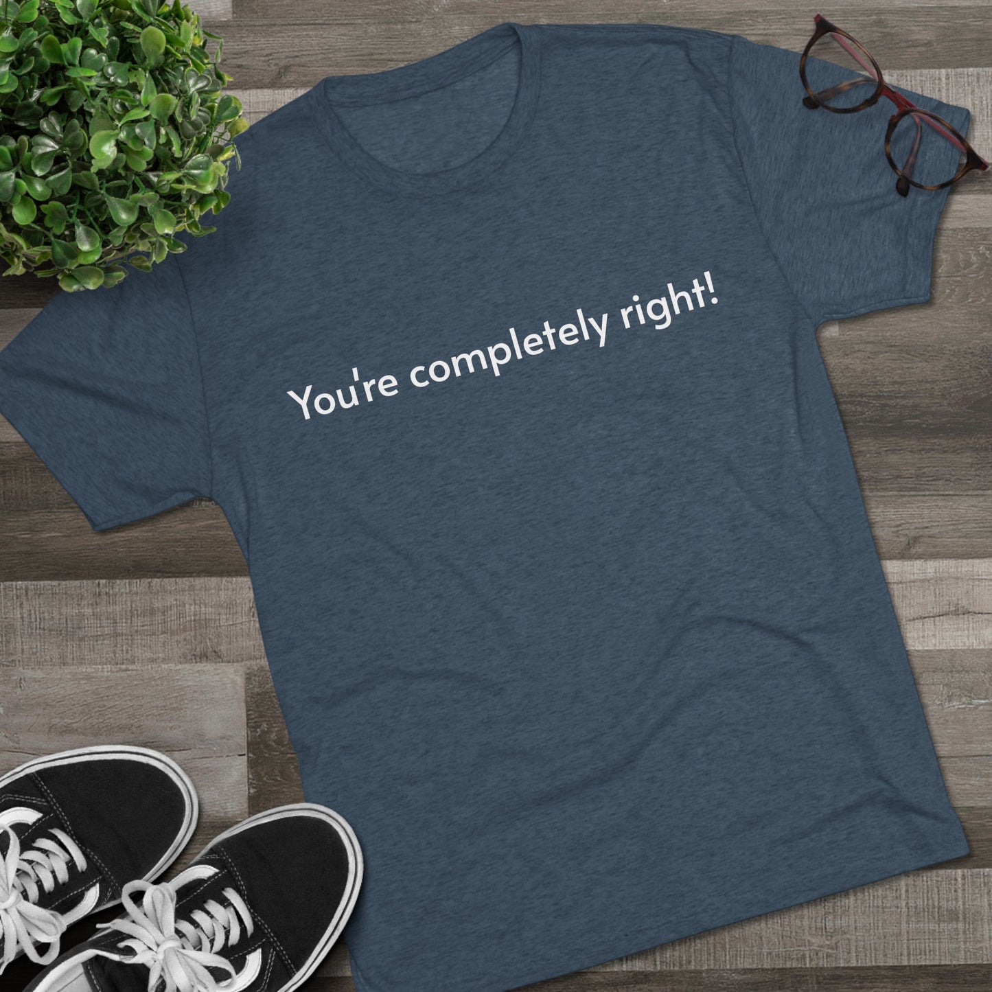 You're Completely Right Tee – Minimalist AI Statement T‑Shirt
