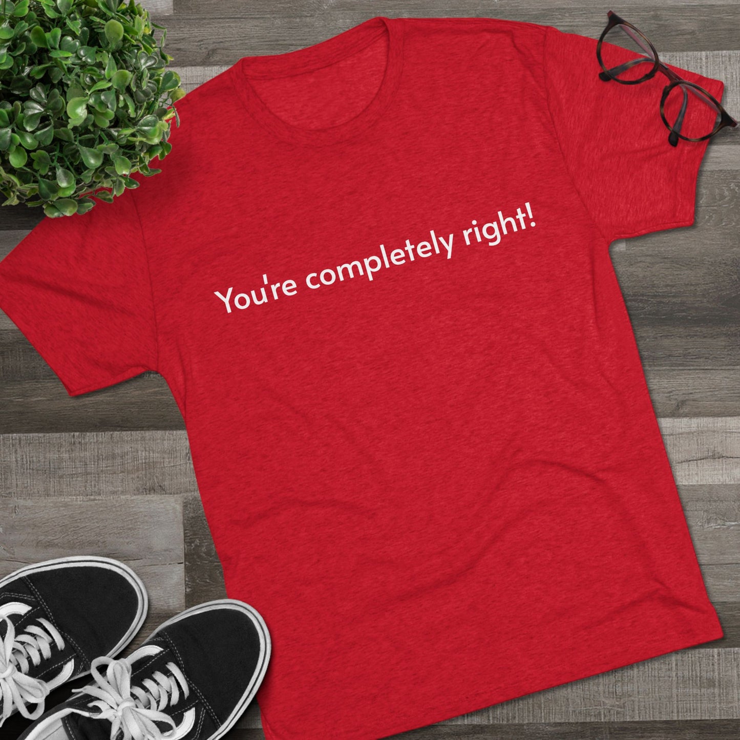 You're Completely Right Tee – Minimalist AI Statement T‑Shirt