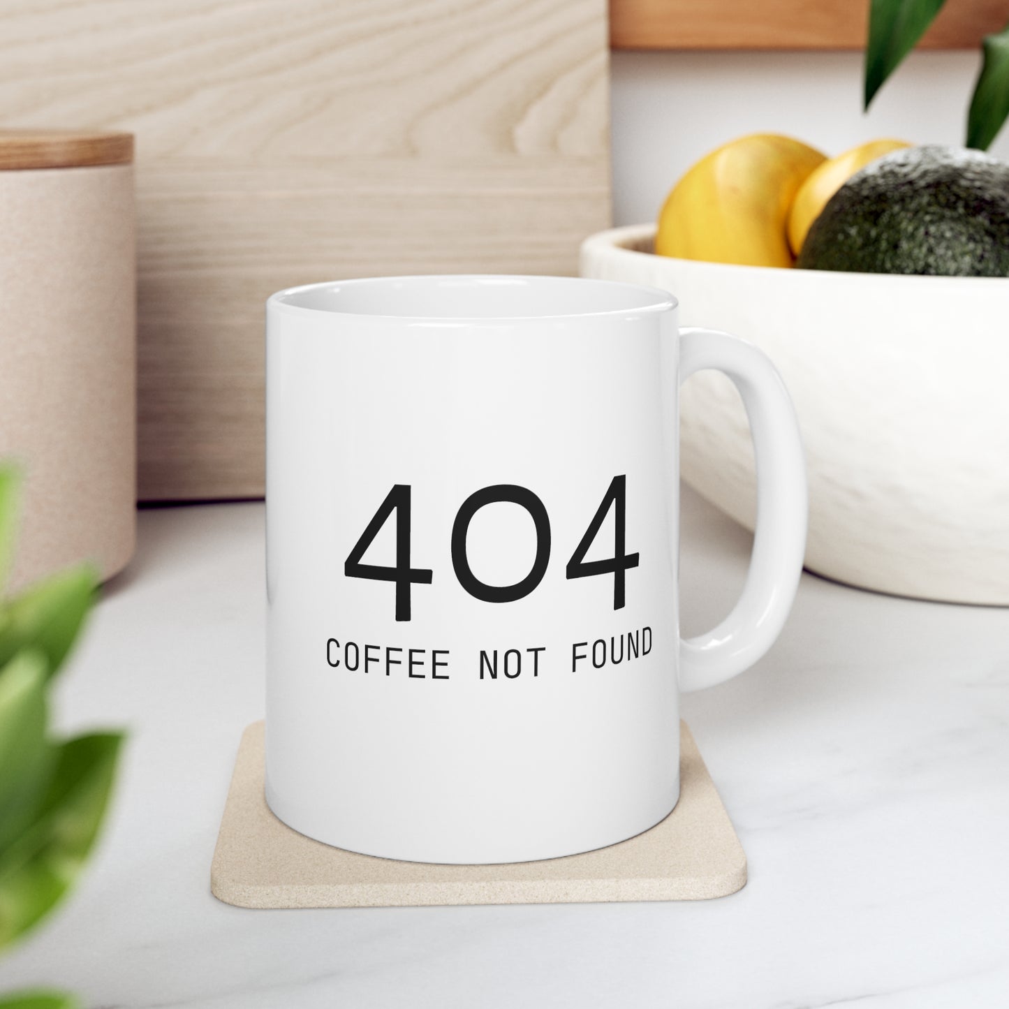 404: COFFEE NOT FOUND, Ceramic Mug 11oz