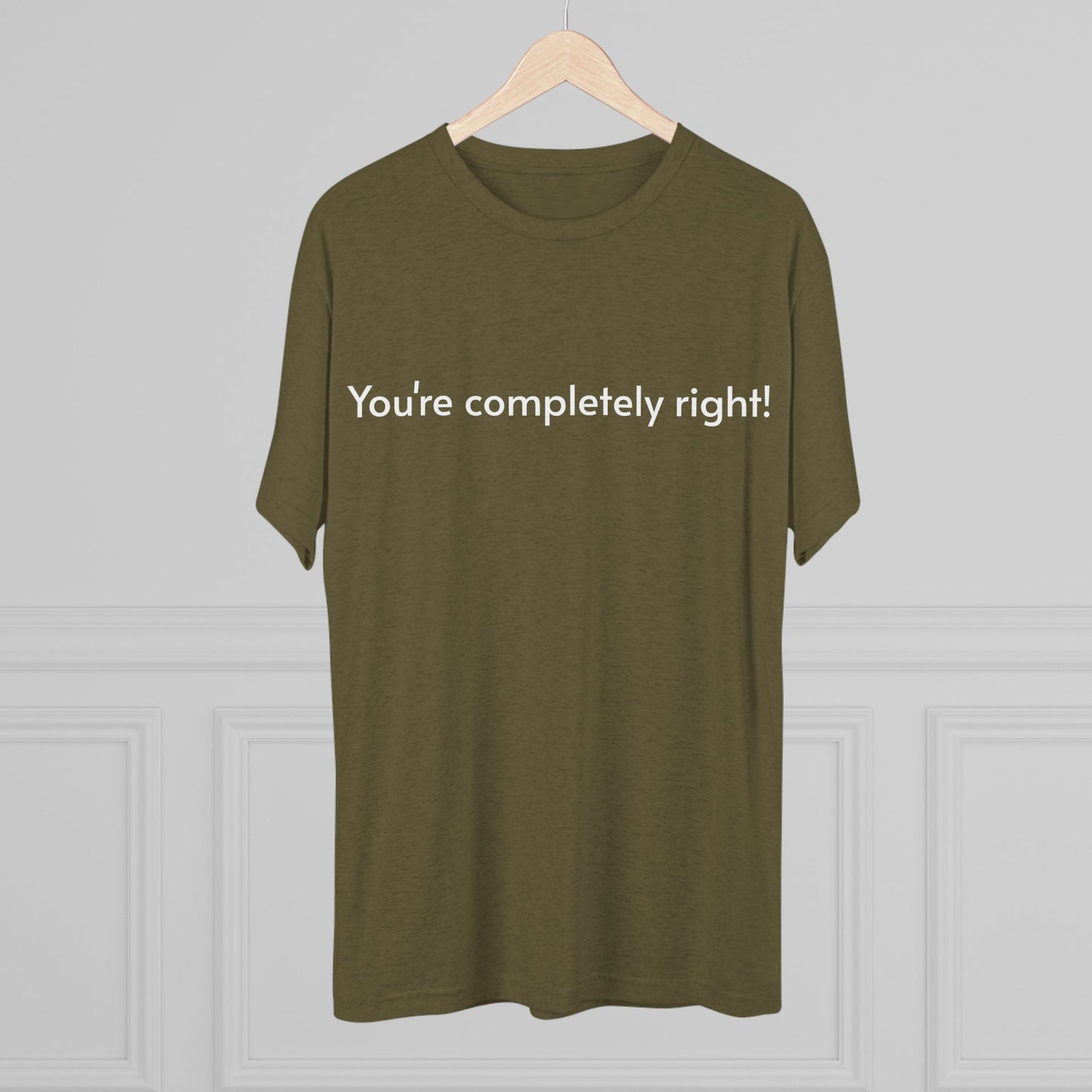 You're Completely Right Tee – Minimalist AI Statement T‑Shirt