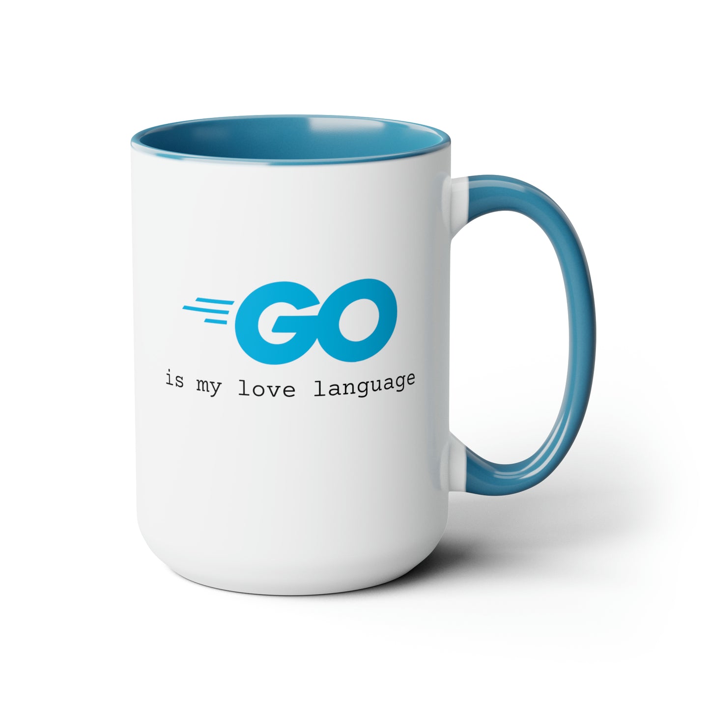 Go is My Love Language, Two-Tone Coffee Mug, 15oz