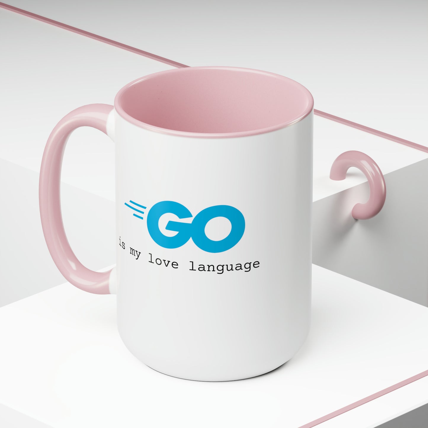 Go is My Love Language, Two-Tone Coffee Mug, 15oz