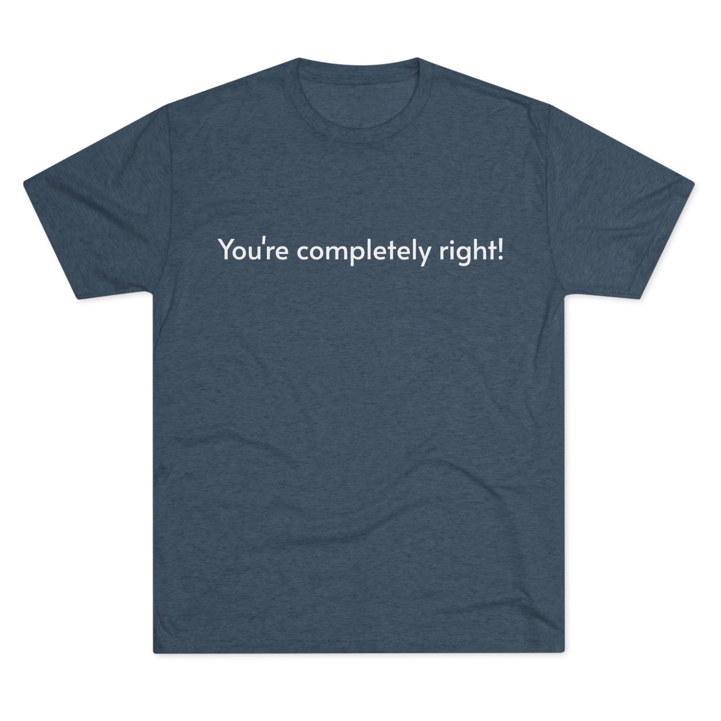 You're Completely Right Tee – Minimalist AI Statement T‑Shirt
