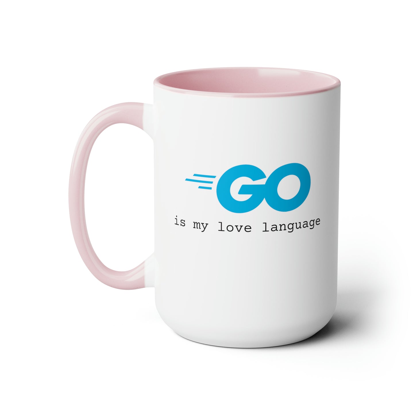 Go is My Love Language, Two-Tone Coffee Mug, 15oz