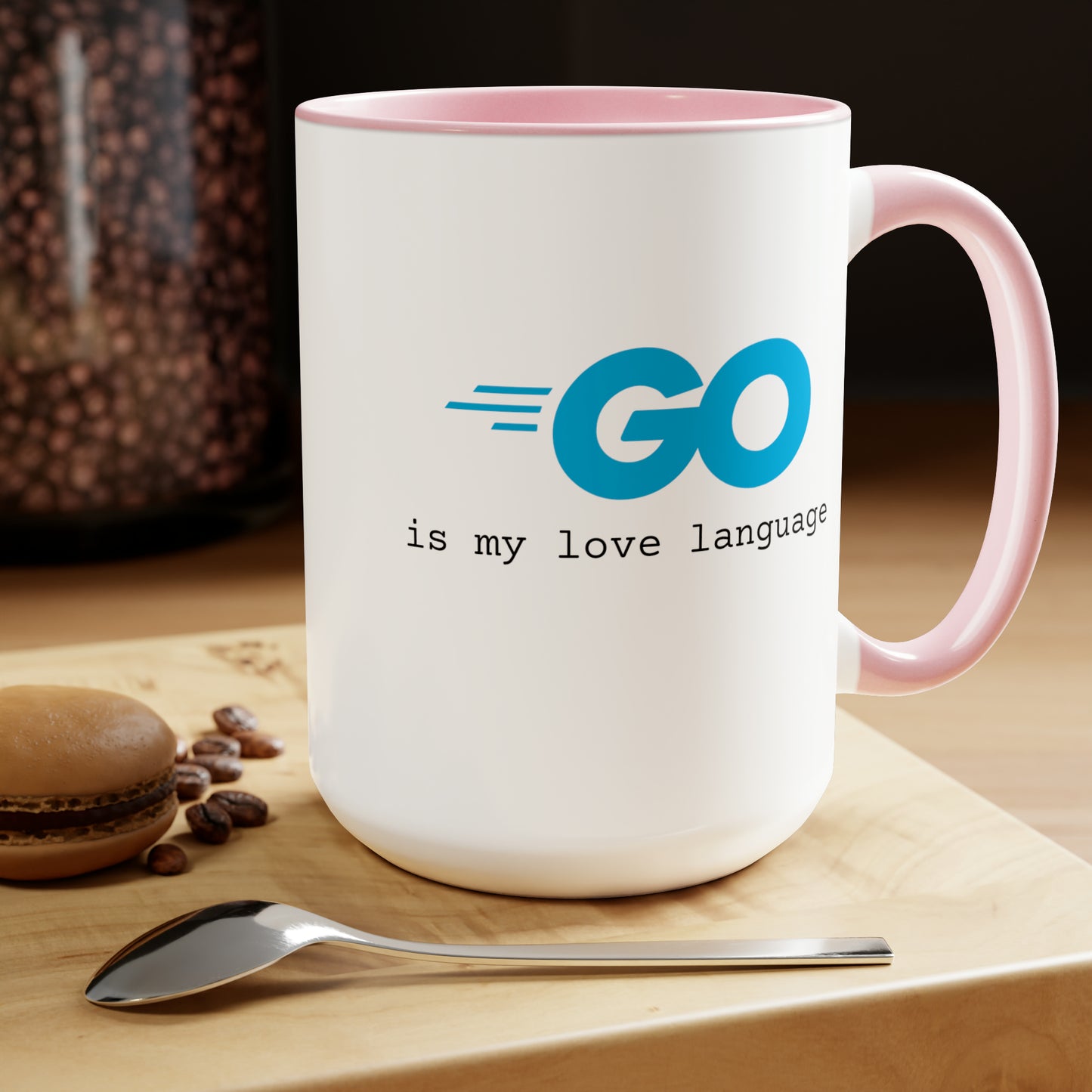 Go is My Love Language, Two-Tone Coffee Mug, 15oz