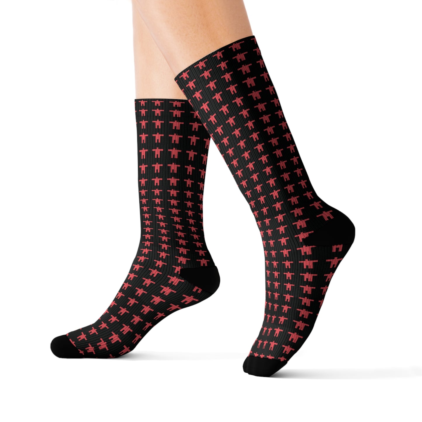 Golioth Socks Coral & Black