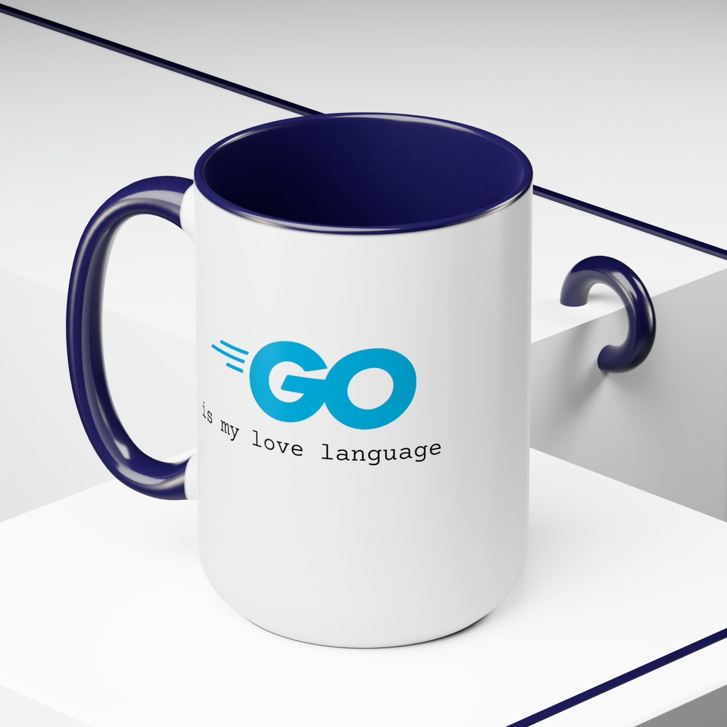 Go is My Love Language, Two-Tone Coffee Mug, 15oz