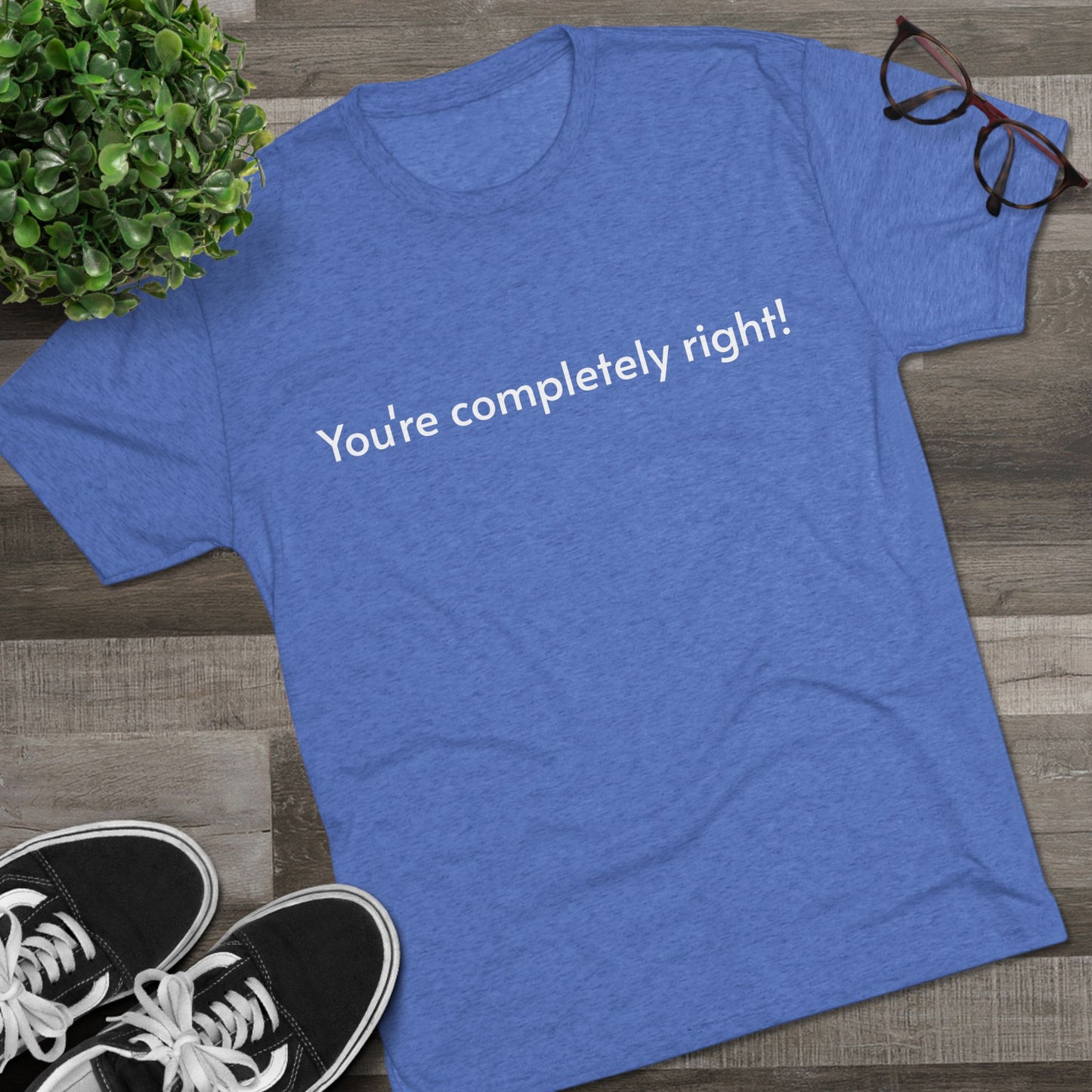 You're Completely Right Tee – Minimalist AI Statement T‑Shirt