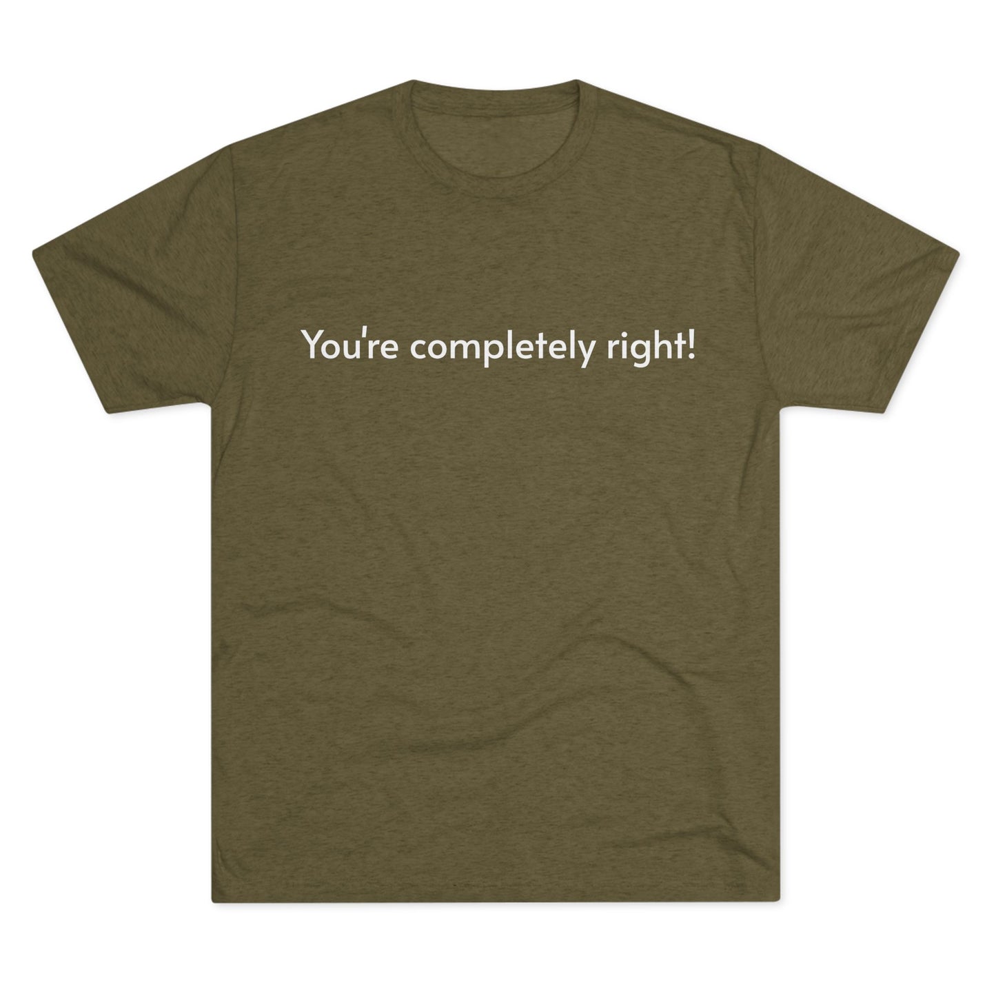 You're Completely Right Tee – Minimalist AI Statement T‑Shirt