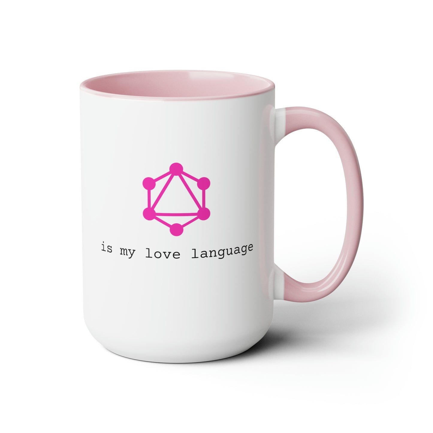 GraphQL is My Love Language, Two-Tone Coffee Mug, 15oz