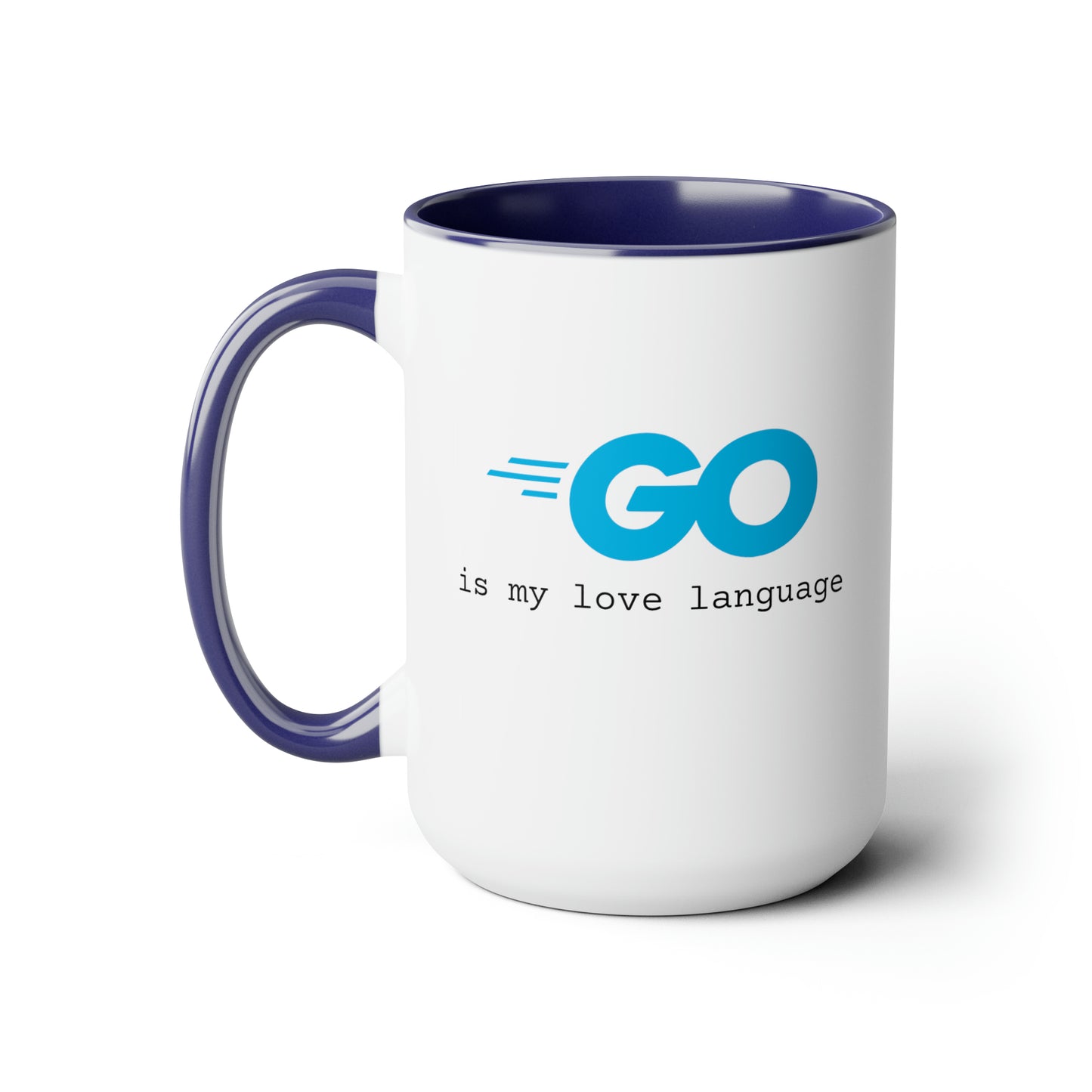 Go is My Love Language, Two-Tone Coffee Mug, 15oz