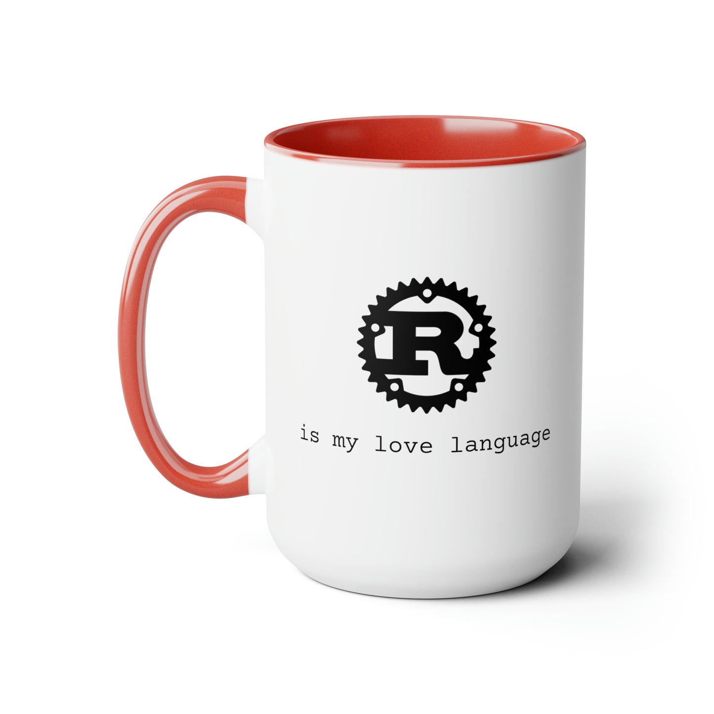 Rust is My Love Language, Two-Tone Coffee Mug, 15oz