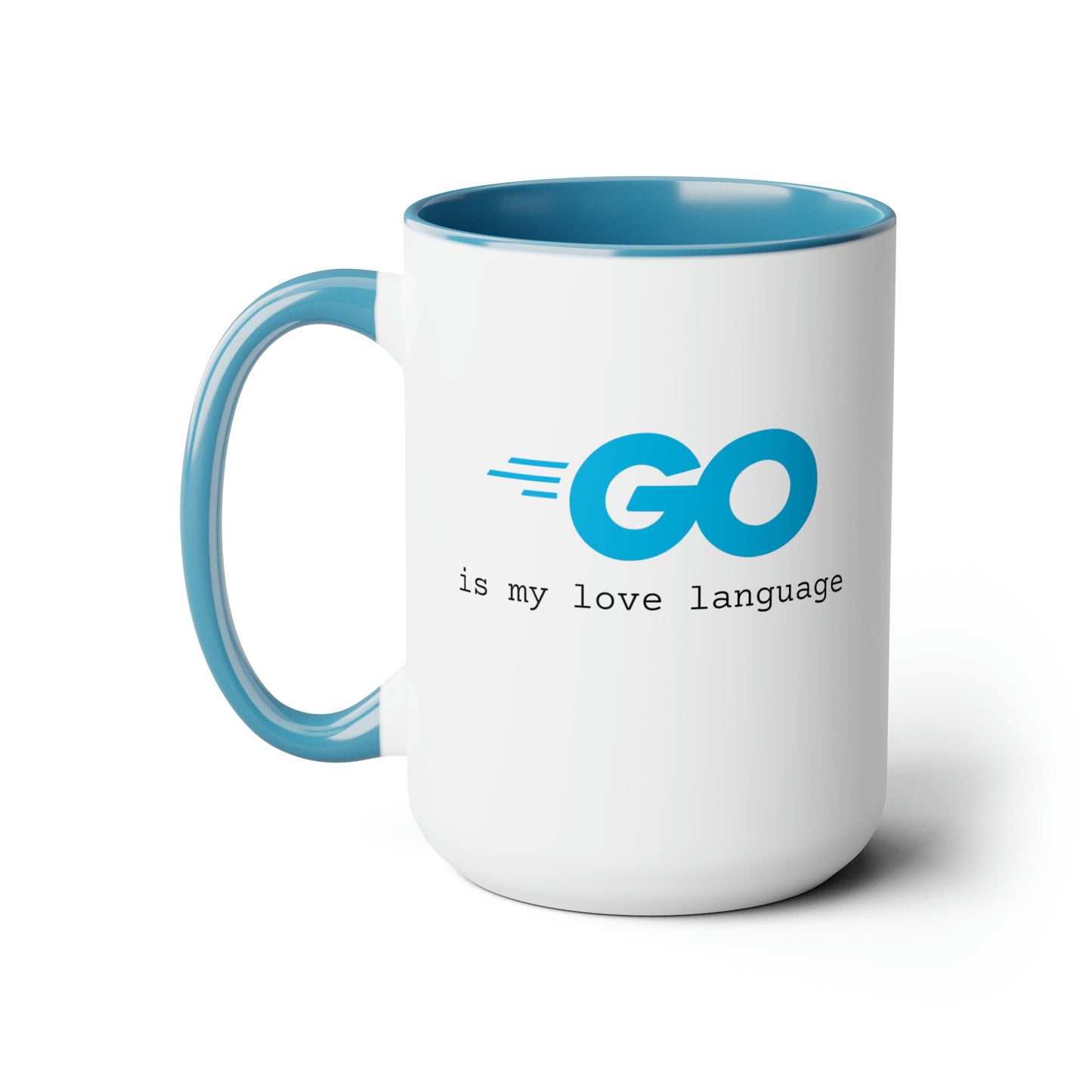 Go is My Love Language, Two-Tone Coffee Mug, 15oz